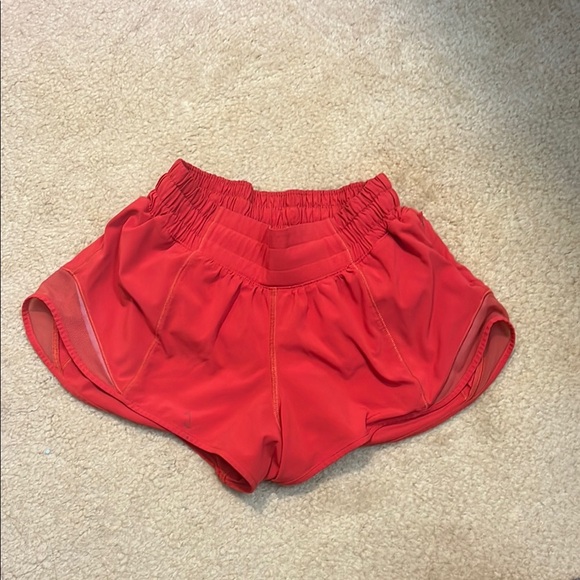 lululemon athletica Pants - lululemon red hotty hot shorts